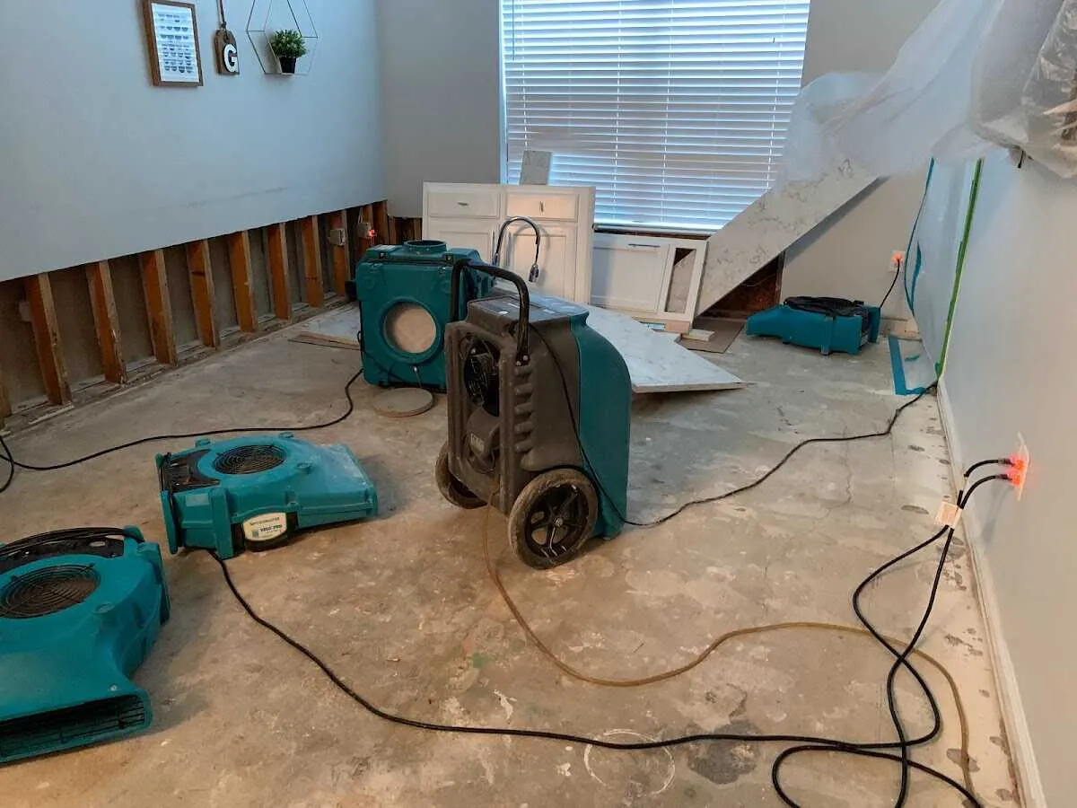 Dehumidifier in flood-cut room for Water Extraction & Removal in Lakeside
